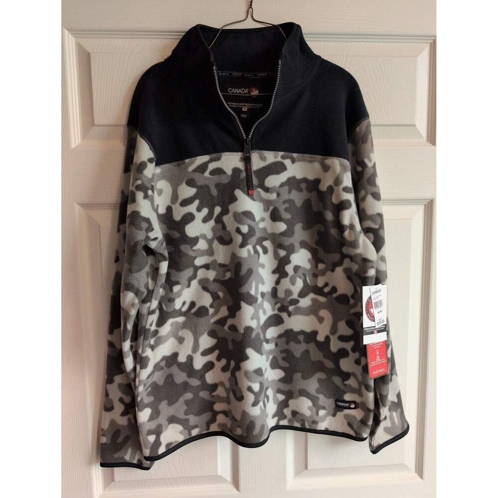 Canada Weather Gear - Grey Camo Fleece - Size Medium